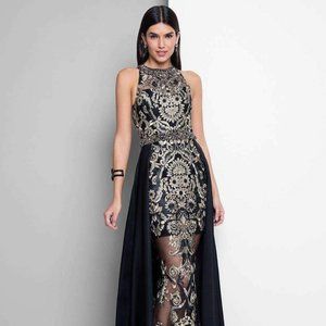 Black and Gold evening dress